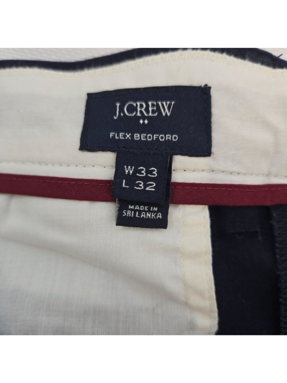 J. Crew Factory Flex Bedford Chino Pants Size 33x32 - Picture 3 of 7